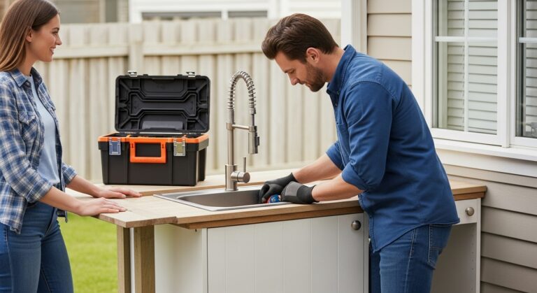 outdoor sink installation