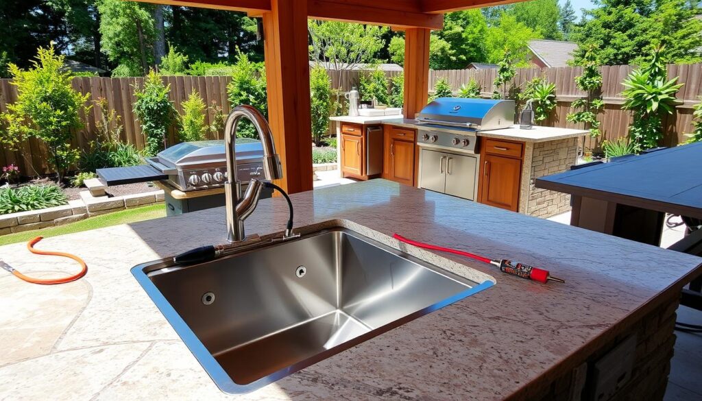 outdoor sink installation