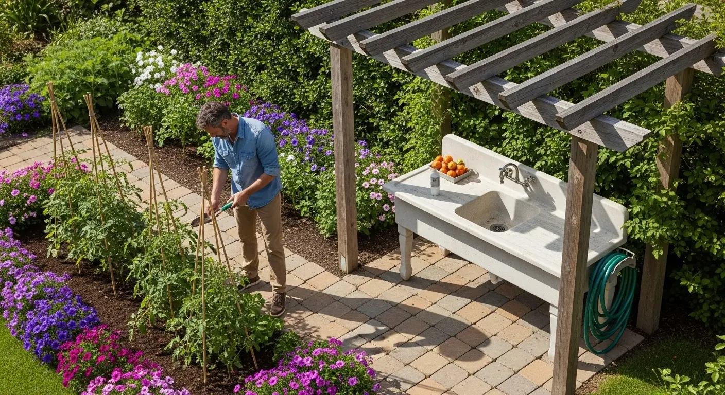 gardening with sink