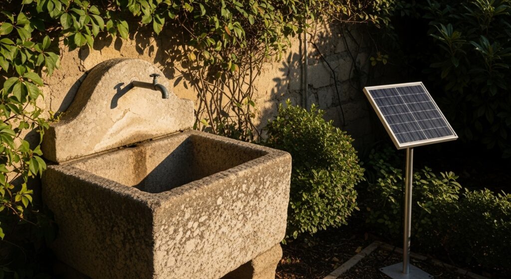 solar poweded sink