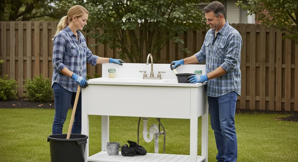 outdoor sink maintenance