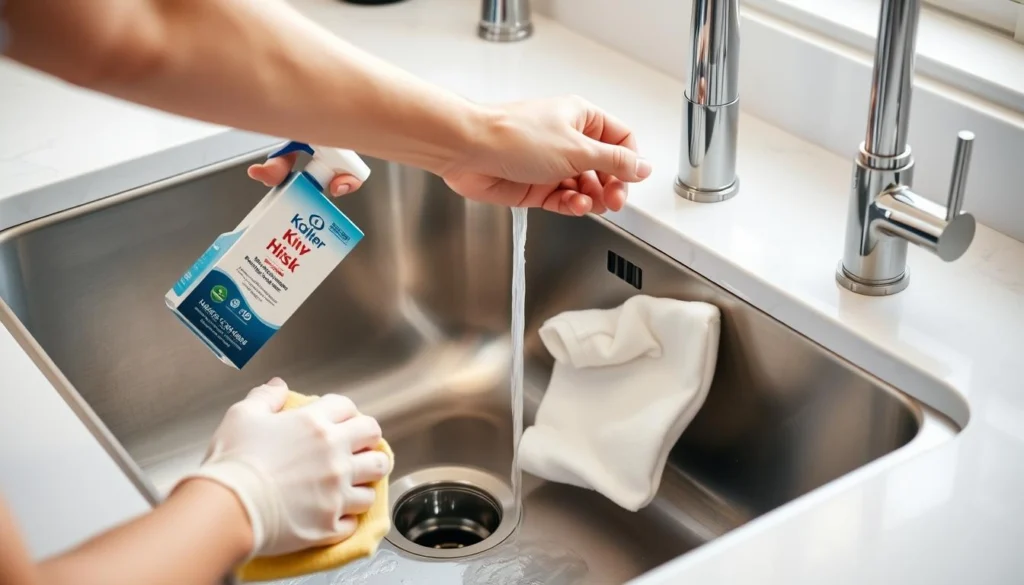 Cleaning and maintaining a Kohler sink and faucet