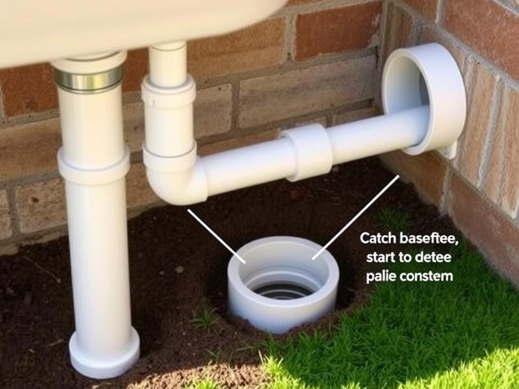 Connecting outdoor sink drain to catch basin Connecting outdoor sink drain to catch basin