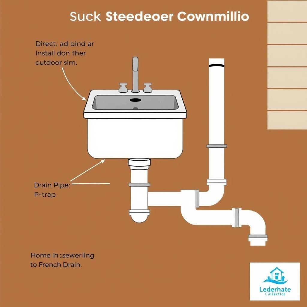 Direct sewer connection for outdoor sink drainage