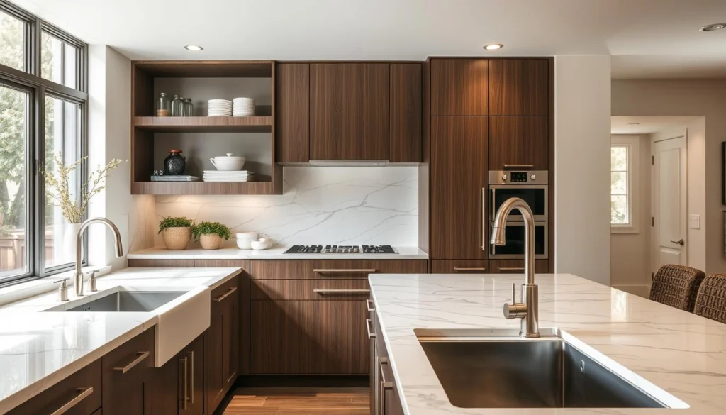 Kohler kitchen featuring coordinated sink and faucet collection