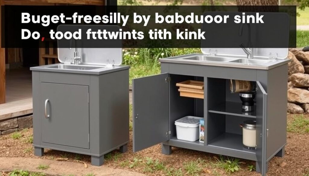 Budget-friendly portable outdoor kitchen with sink Budget-friendly portable outdoor kitchen with sink