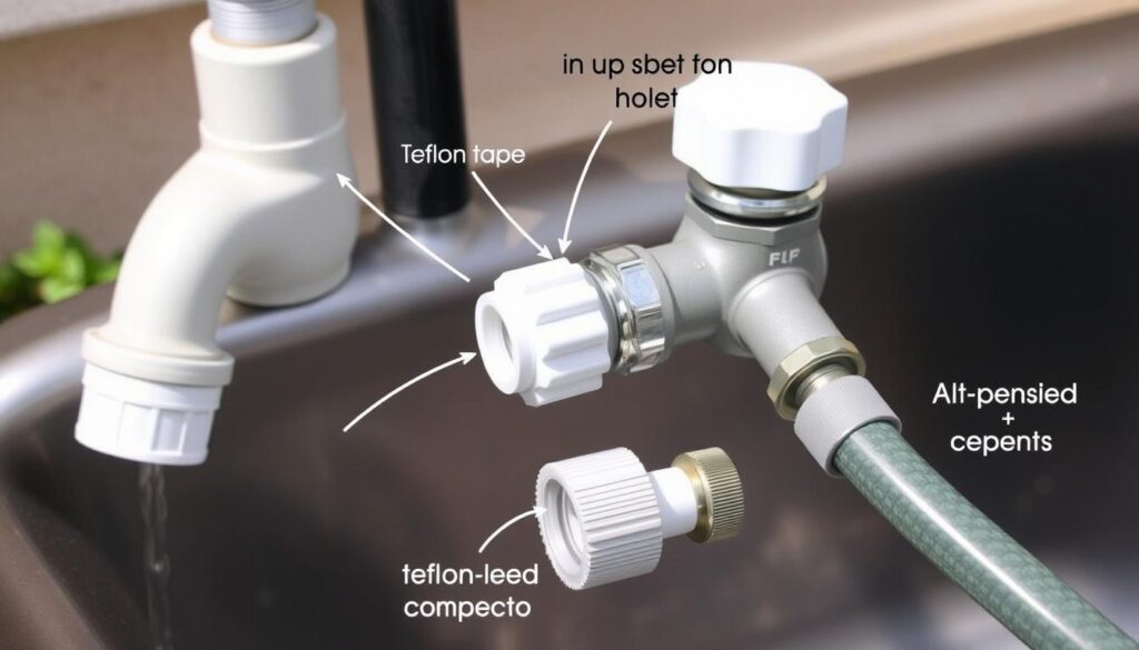 Connecting water supply to an outdoor sink faucet