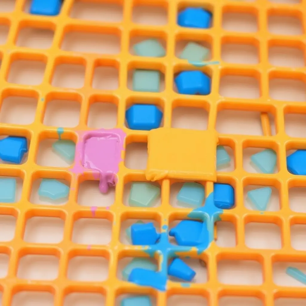 Properly painted Dollar Tree sink mat showing good paint adhesion Properly painted Dollar Tree sink mat showing good paint adhesion