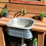 rustic outdoor sink idea