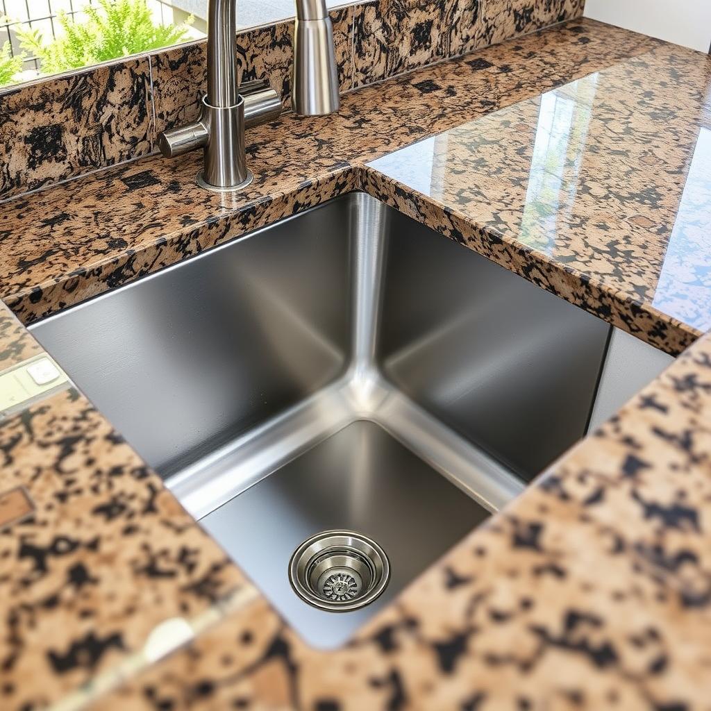 Undermount outdoor kitchen sink installation