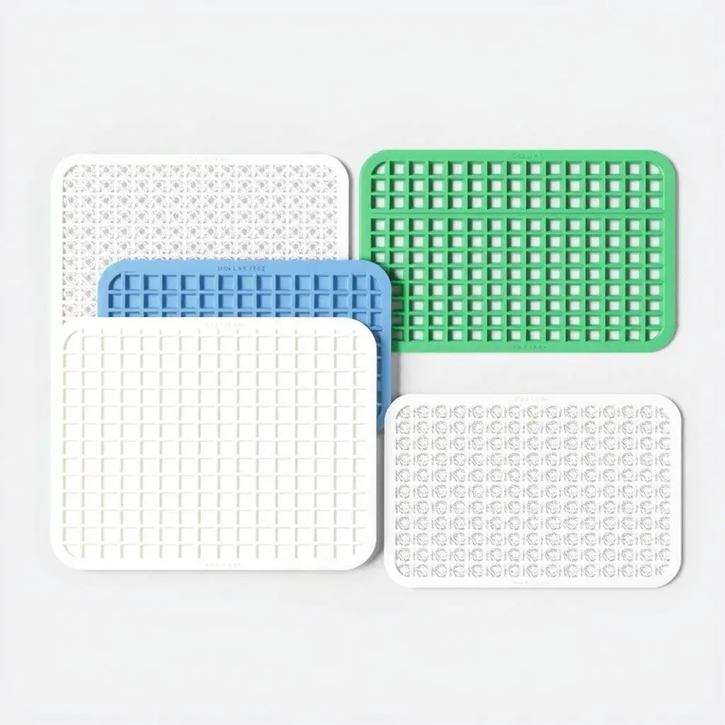 Various Dollar Tree sink mats in different colors and patterns Dollar Tree Sink Mat for Outdoor Decor