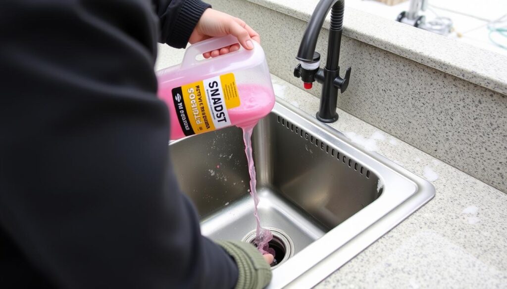 Winterizing an outdoor kitchen sink with antifreeze