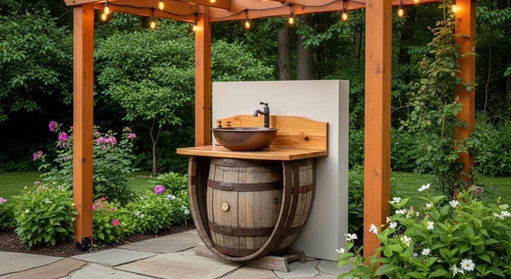 rustic outdoor sink ideas