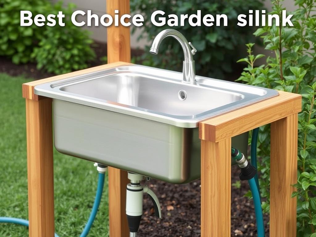 Best Choice Products Outdoor Garden Sink with spigot connection