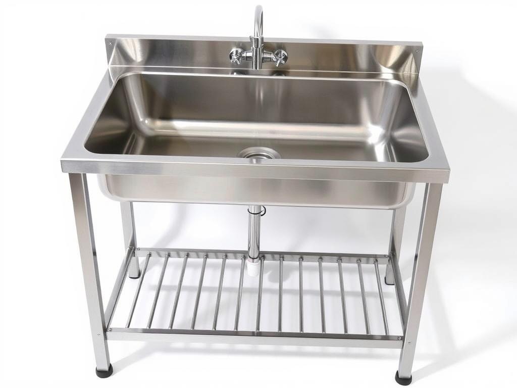 DuraSteel Outdoor Laundry Station with storage shelf