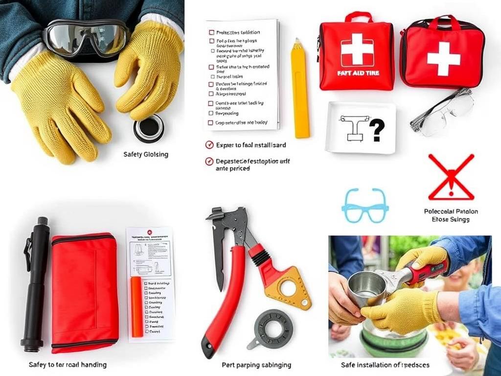 Safety equipment and precautions for outdoor sink installation
