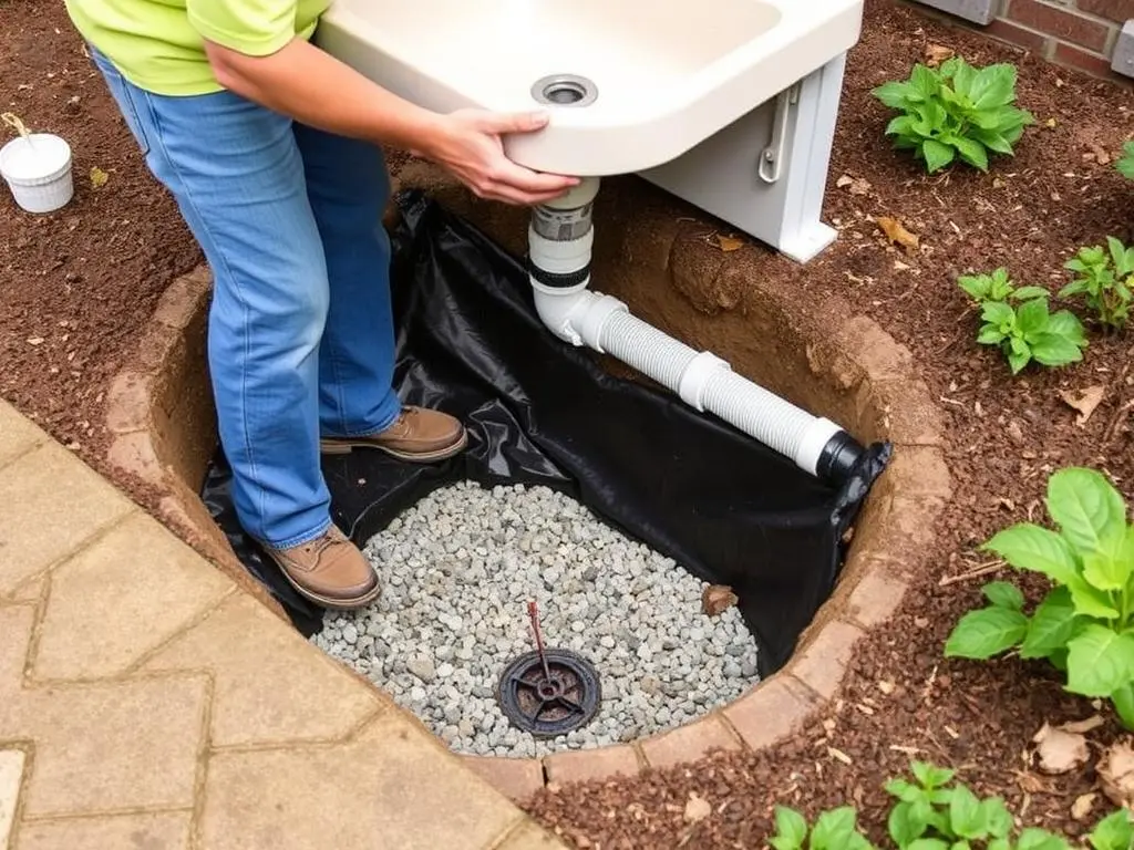 Creating a dry well drainage system for outdoor sink Creating a dry well drainage system for outdoor sink