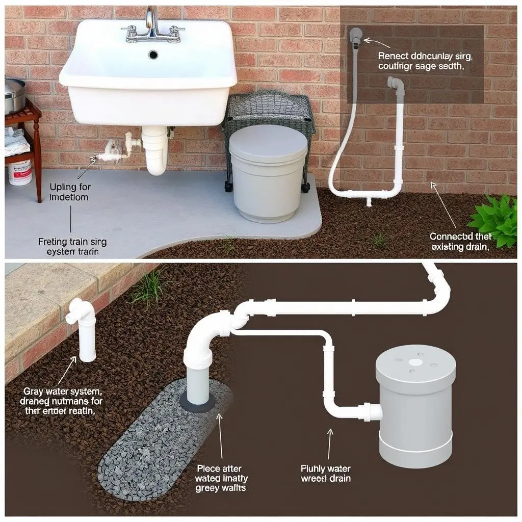 Drainage solutions for outdoor sink Drainage solutions for outdoor sink