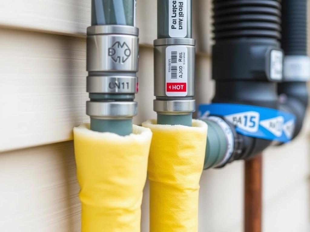 Properly insulated outdoor water pipes for winter protection