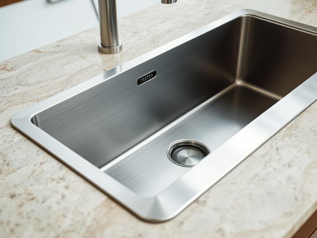 Recycled stainless steel outdoor sink with matte finish