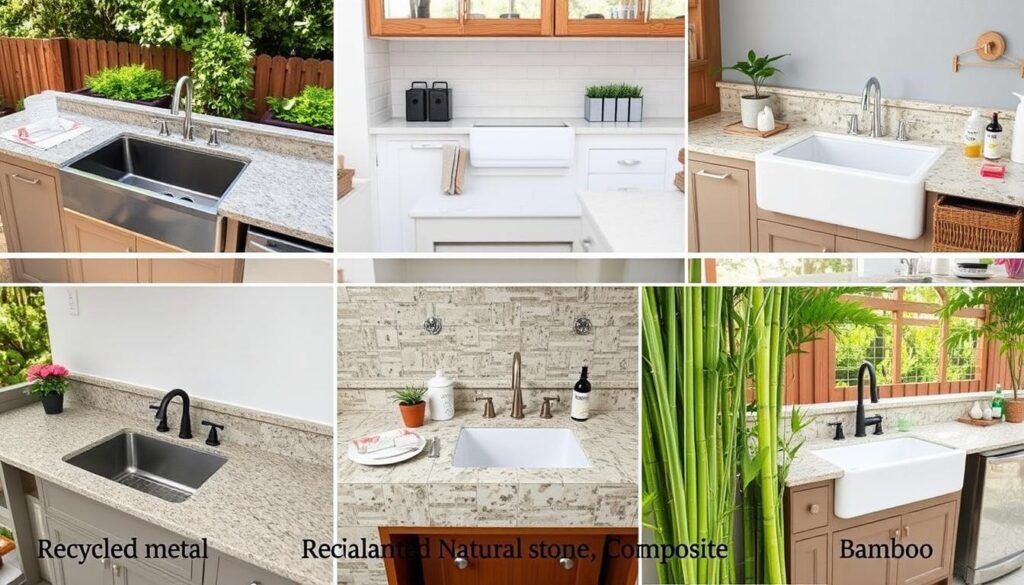 best 5 eco-friendly  outdoor sink materials 