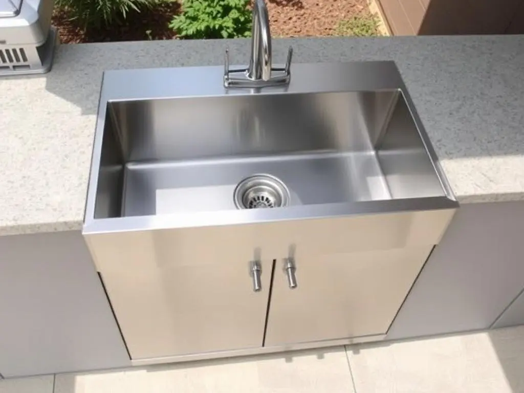 Summerset outdoor sink with cabinet Summerset outdoor sink with cabinet