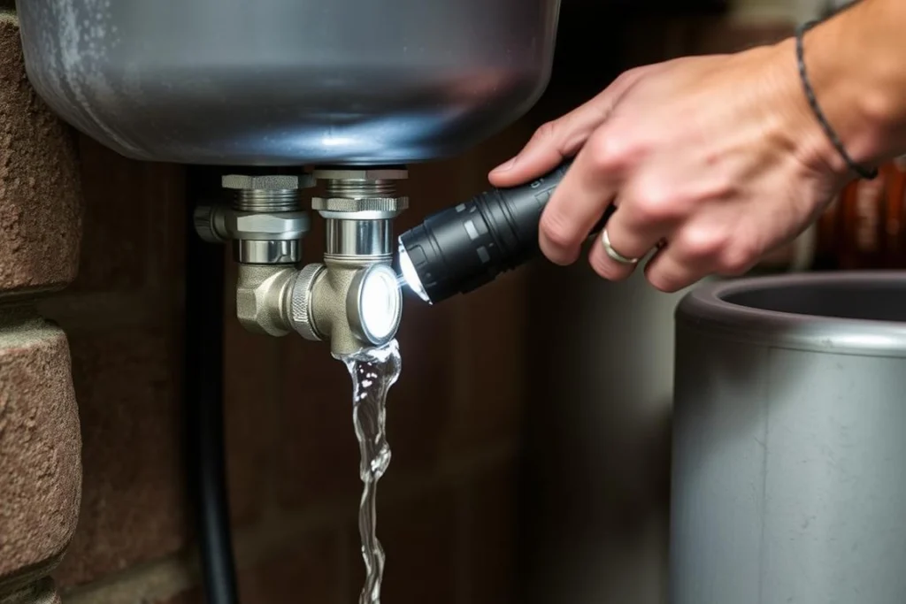 Testing outdoor sink water supply for leaks Testing outdoor sink water supply for leaks