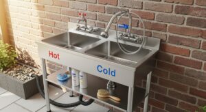 hot cold water connection