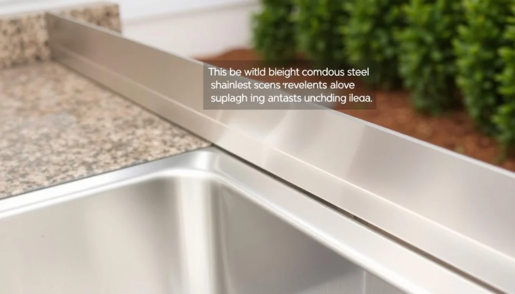 Backsplash on a commercial-grade outdoor sink for restaurants Backsplash on a commercial-grade outdoor sink for restaurants