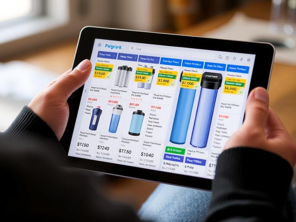 Comparing prices of different water filtration systems