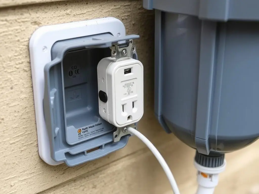 GFCI outlet for outdoor water filtration system GFCI outlet for outdoor water filtration system