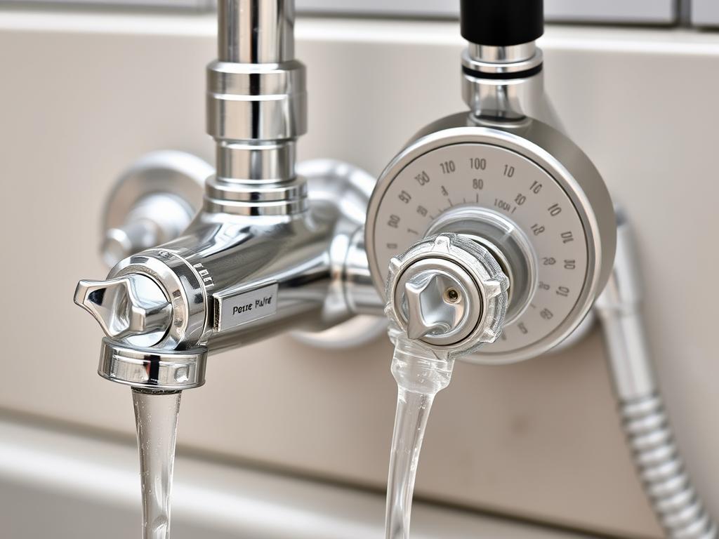 Outdoor pet sink faucet with temperature control