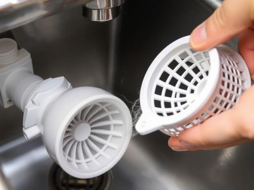 Pet sink drainage system with hair-catching filter