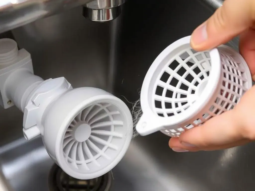 Pet sink drainage system with hair-catching filter Pet sink drainage system with hair-catching filter