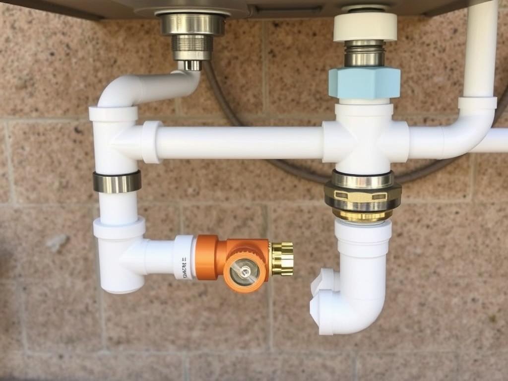 Plumbing connections for outdoor pet washing station