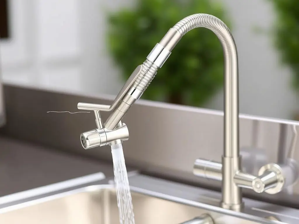 Pre-rinse sprayer for commercial-grade outdoor sink for restaurants Pre-rinse sprayer for commercial-grade outdoor sink for restaurants