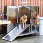 Professional stainless steel outdoor dog washing station