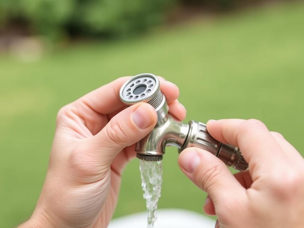 Removing aerator from outdoor faucet