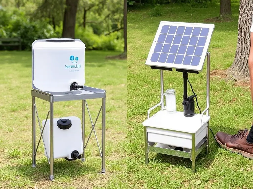 SereneLife Portable Camping Sink with solar option SereneLife Portable Camping Sink with solar option