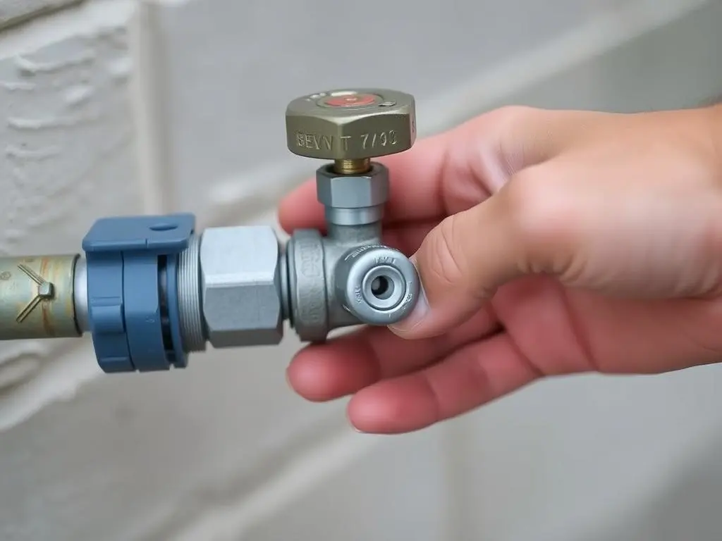 Turning off water supply valve for outdoor sink Turning off water supply valve for outdoor sink