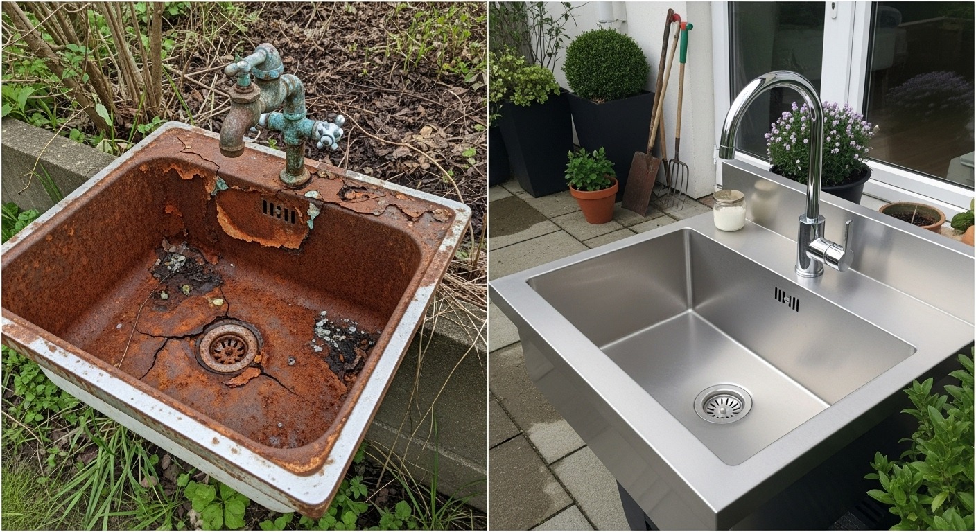 Rusted-outdoor-sink-showing-damage-from-weather-exposure-compared-to-a-rust-resistant-model